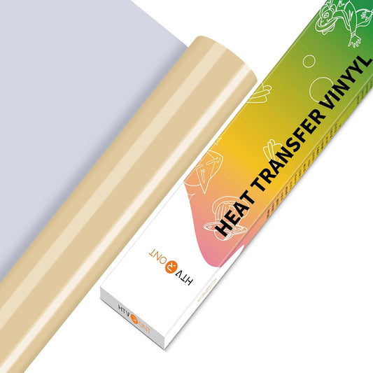 HTVRONT HTV Vinyl Rolls Heat Transfer Vinyl - 12" x 5ft Dark Dold HTV Vinyl for Shirts, Iron on Vinyl for All Cutter Machine - Easy to Cut & Weed for Heat Vinyl Design (Dark Gold)