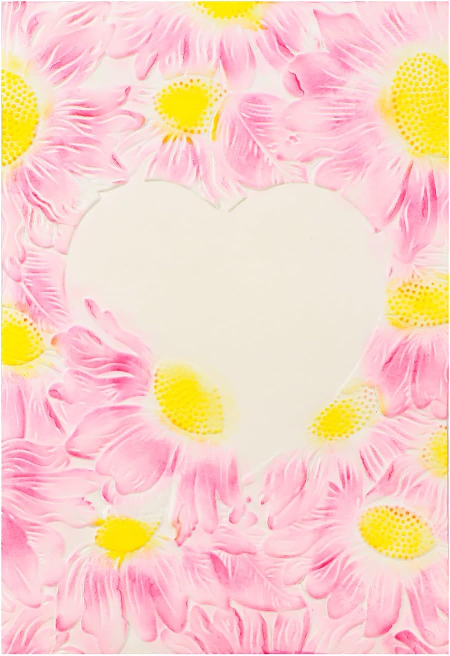 BAOFALI 3D Embossing Folder for Card Making Heart Leaves Background Plastic Textures Fades Embossing Folder Template for Paper Crafting Handmade Crafts Wedding Valentine's Day Scrapbook Card Decorati