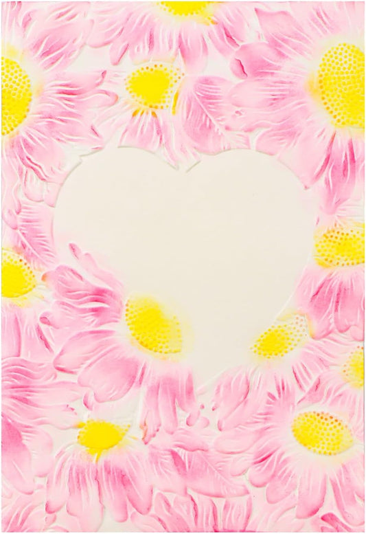 BAOFALI 3D Embossing Folder for Card Making Heart Leaves Background Plastic Textures Fades Embossing Folder Template for Paper Crafting Handmade Crafts Wedding Valentine's Day Scrapbook Card Decorati