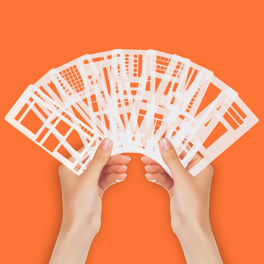 9 Pcs Handmade Flexible Record Template, 3 Style Planner Stencils Set Reusable Templates for Bullet Journals, Task Lists & Daily Organization – Compatible with Coils, Discs & Rings