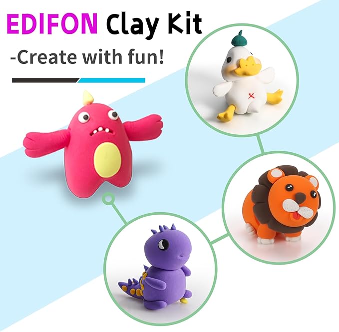 Air Dry Clay 96 Colors, Modeling Clay Kit, Model Magic Sculpting Set, Ultra Light & Soft, Safe Non-Toxic DIY Art and Crafts School Projects, Home Party Favors Toy for Boys & Girls Kids