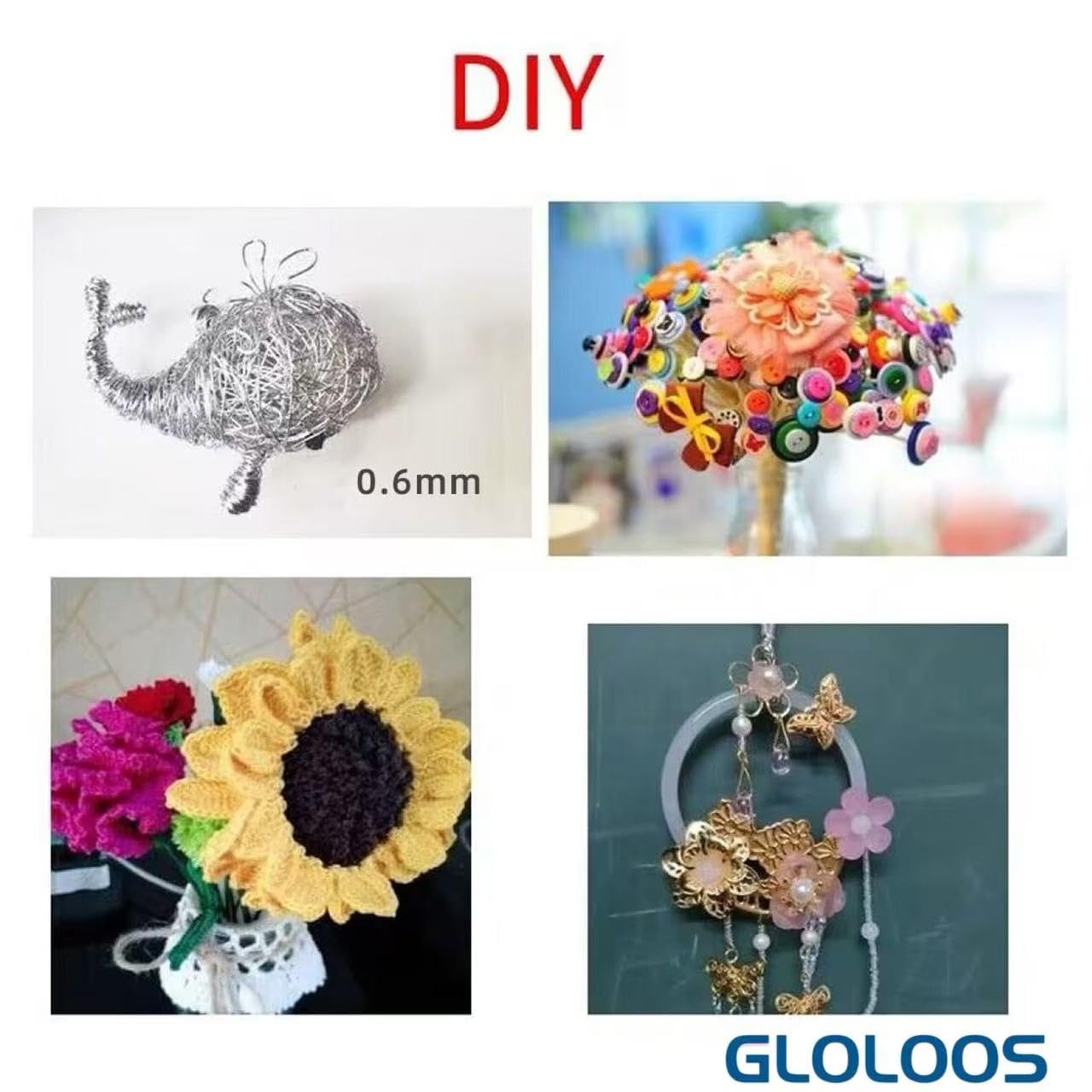 76Yards 22Gauge White Metal Floral Wire Flexible Paddle Florist Garden Wire for Flower Arrangement,Crafts,Christmas Wreaths Tree,Garland.