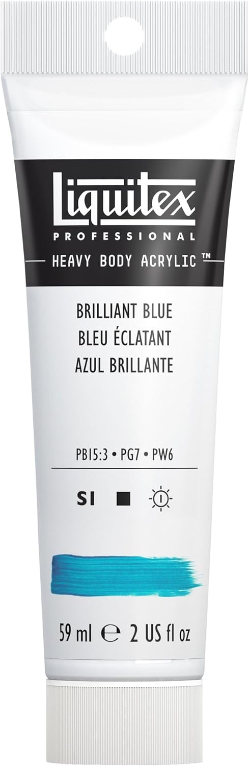 Liquitex Professional Heavy Body Acrylic Paint, 2-oz (59ml) Tube, Brilliant Blue