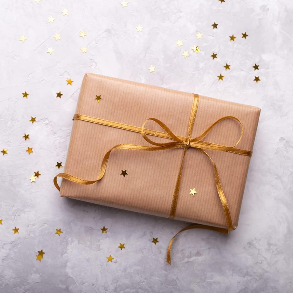 LIUYAXI Pale Gold Double Faced Satin Ribbon, 1/8" X Continuous 100 Yards, Thin Ribbons Perfect for Gift Wrapping Wedding Invitation Card Hair Bows Tag Floral Arrangement DIY Craft