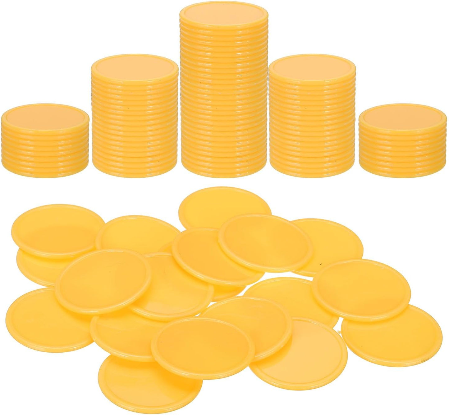 uxcell Plastic Poker Chips, Learning Counters Counting Counters Disks Markers Opaque Game Tokens for Game Play Math Counting