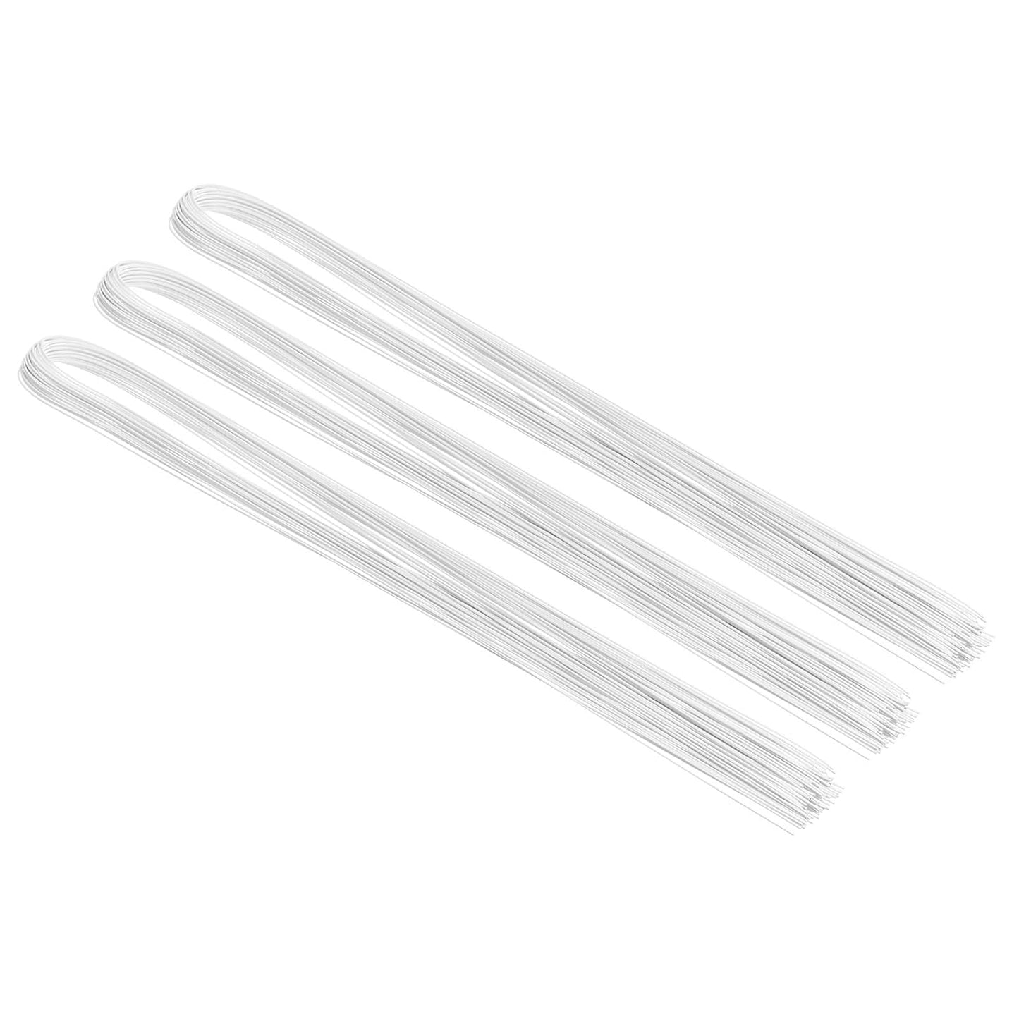 PATIKIL 32 Inch 22 Gauge Floral Stem Wire, 2 Pack/80 Pieces Bouquet Stem Paper Wrapped for DIY Crafts Flower Arrangements, White