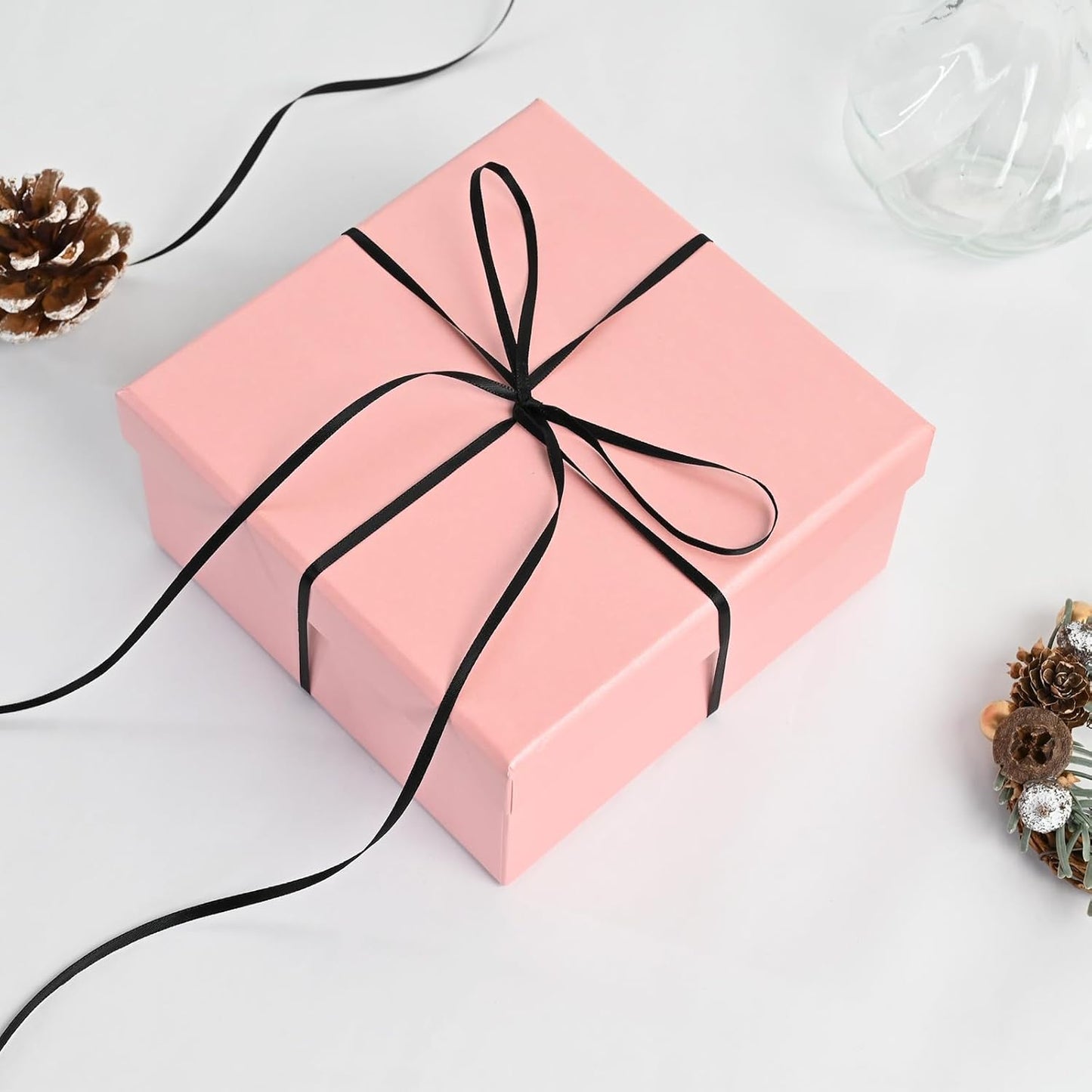 Black Satin Ribbon 1/8" X 50 Yards Solid Color Double Faced Ribbons Perfect for Crafts Wedding Decor Bow Making Arts Sewing and More