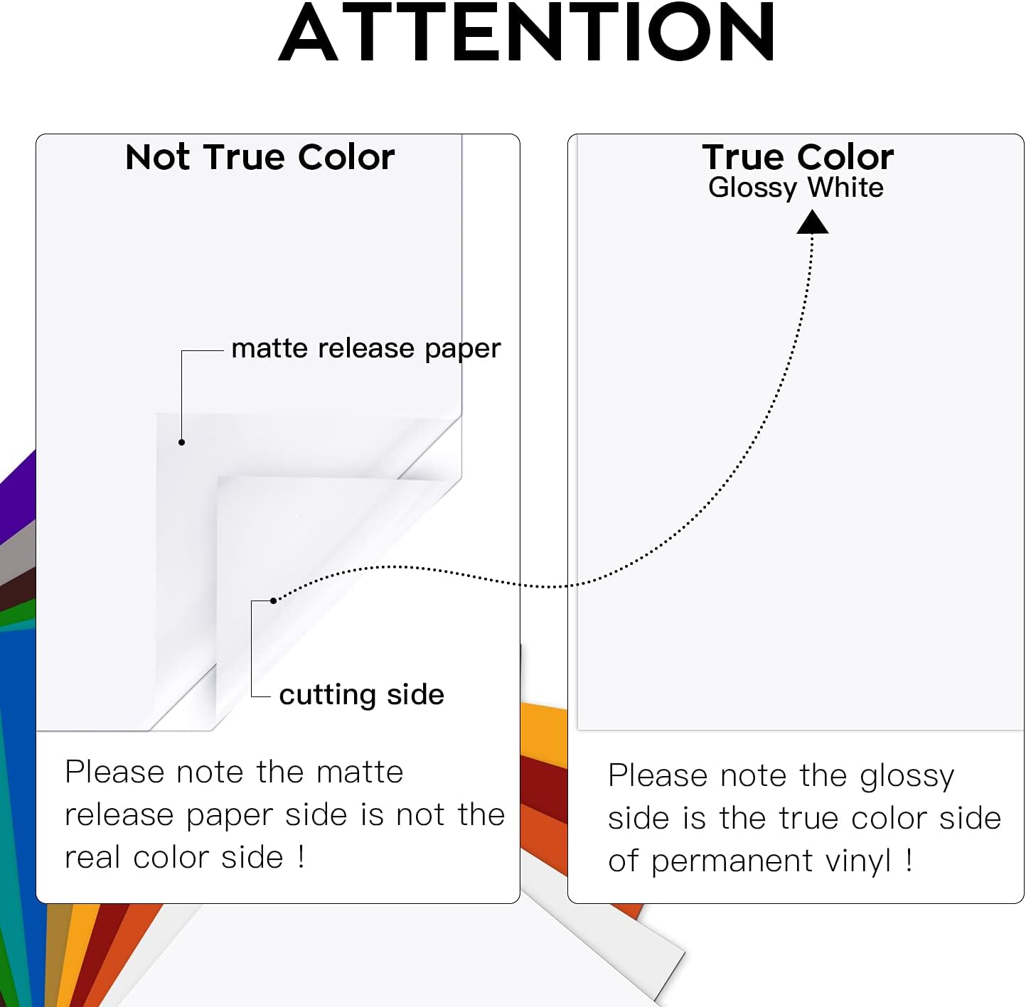 HTVRONT White Permanent Vinyl, 12 Pack Glossy White Vinyl for Cutting Machine - 10 Permanent Sheets 12" x 12"& 2 Transfer Tape Sheets for Party Decoration, Sticker, Craft Cutter, Car Decal (Glossy)