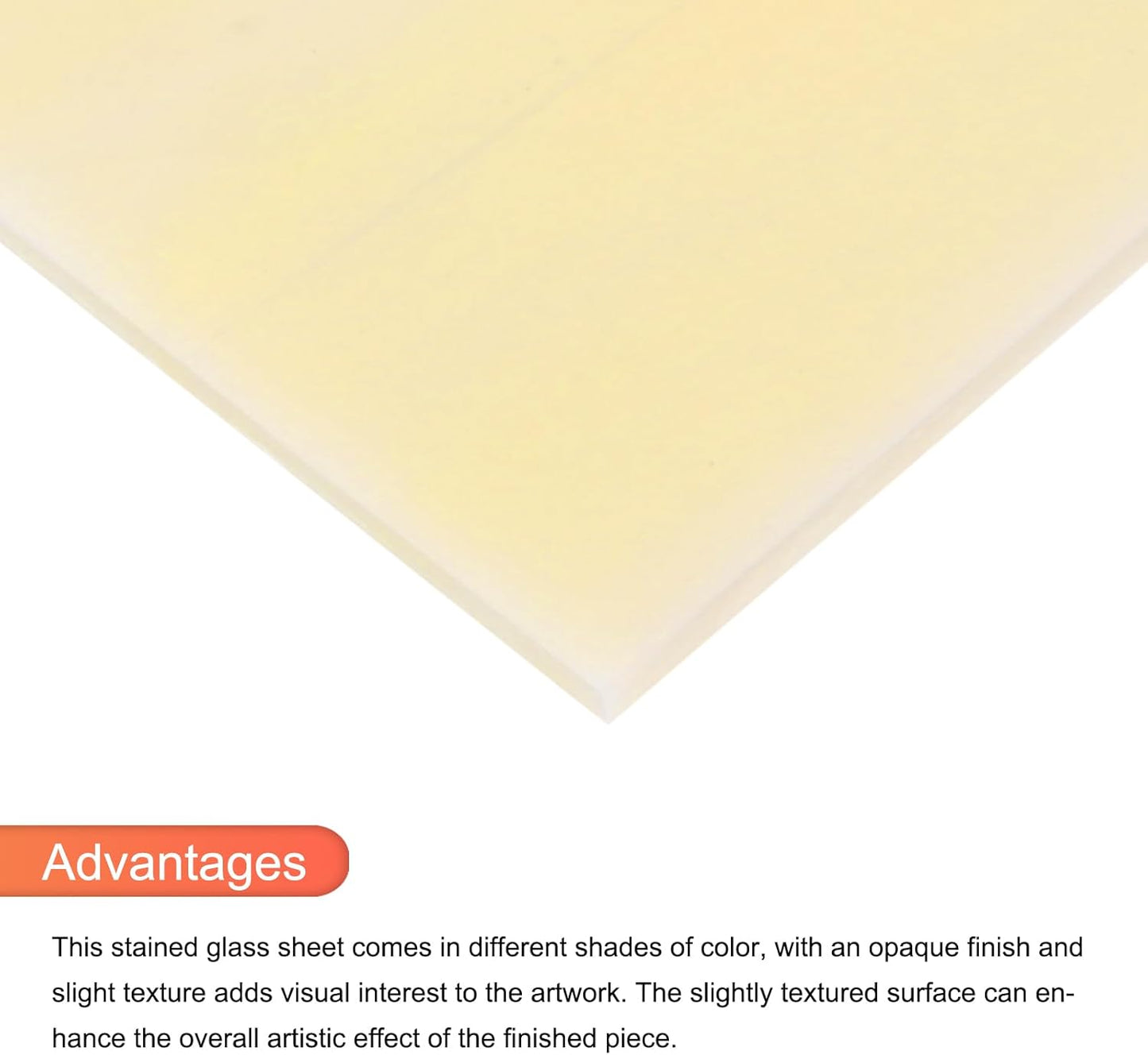 MECCANIXITY 2 Pcs Stained Glass Sheet Mosaic Tile 7.9 Inch x 5.9 Inch Light Brown Stained Glass Sheets for Crafts DIY Art Project