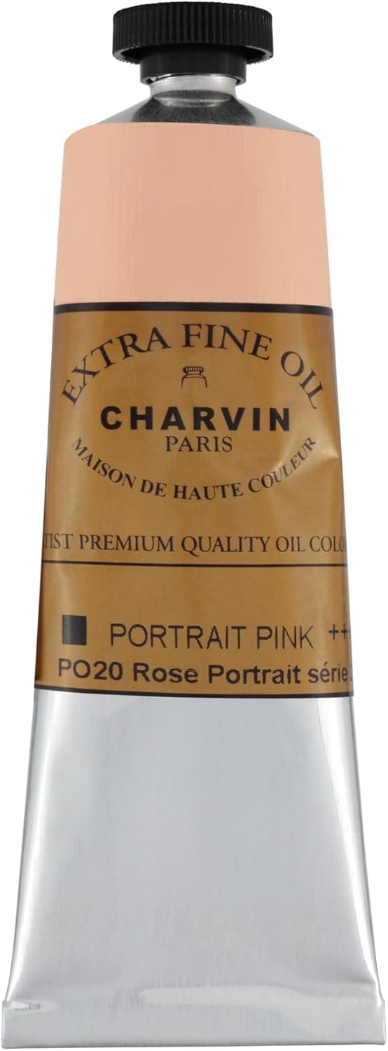 Charvin Extra Fine Oil Paint, Portrait Pink 60 ml - Triple-Milled, Rich Texture, Poppy Oil-Based, Light-Fast, Handmade, Archival Quality