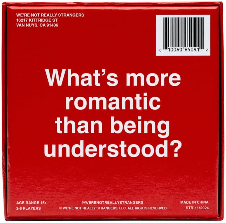 WE'RE NOT REALLY STRANGERS Couples Edition Card Game - 150 Conversation Cards for Couples - 2 Player Game for Memorable Date and Game Nights, Meaningful Games for Adults and Teens, Ages 15+, 2 Players