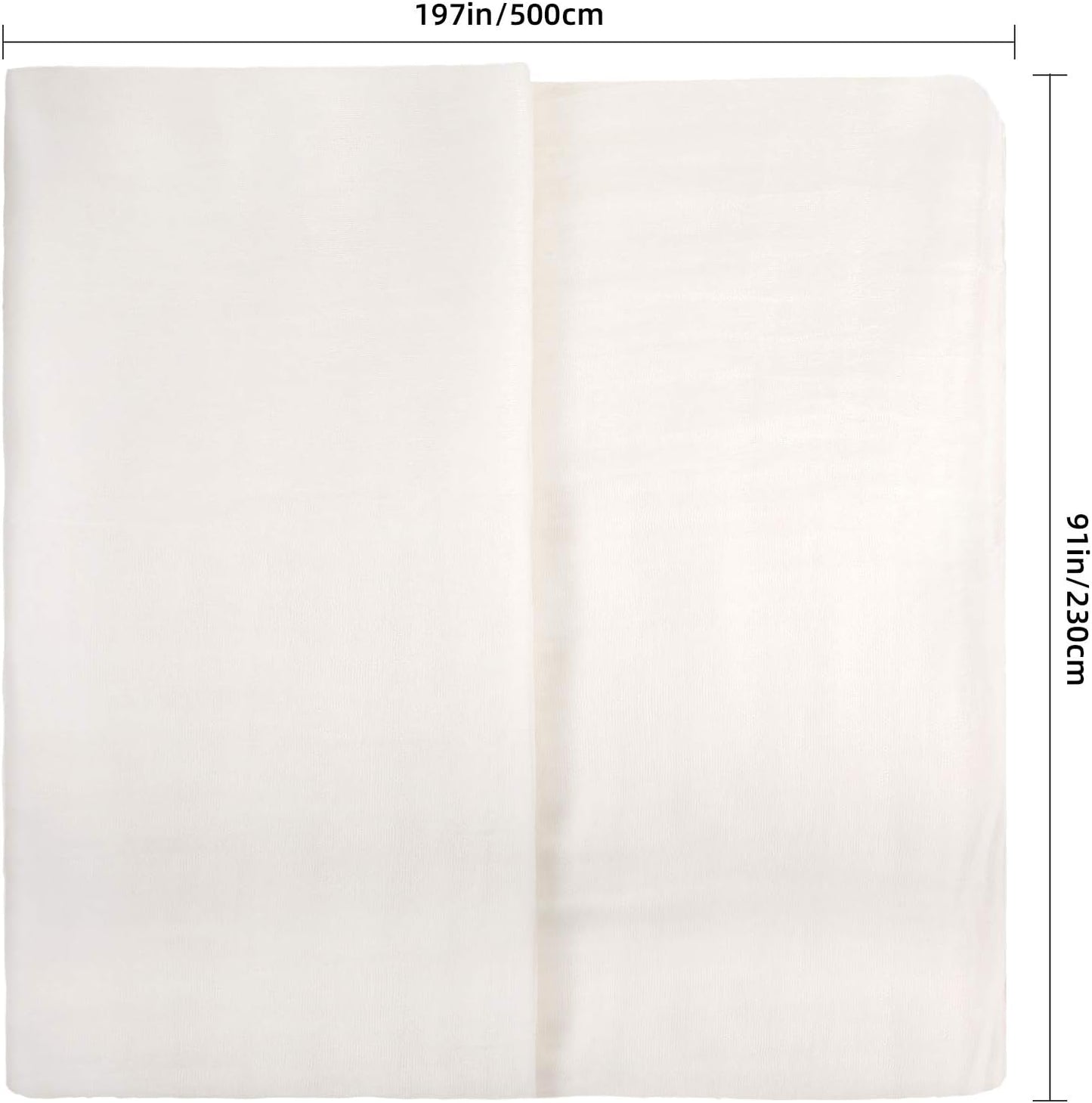 Cheesecloth, Reusable and Breathable, Unbleached Cotton Fine Mesh Weave Cheesecloth, Use for Cooking, Straining, Filtering, Baking (White,Grade 50-Large 126 Sq Feet)