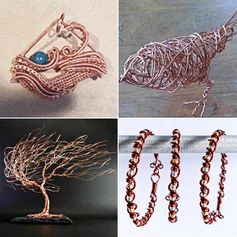 18 Gauge/1.0 mm 65 Feet 5 oz 99.9% Dead Soft Copper Wire for Electroculture Gardening, Jewelry Making, Beading, Science Projects, DIY Artwork, Christmas Wreaths Tree