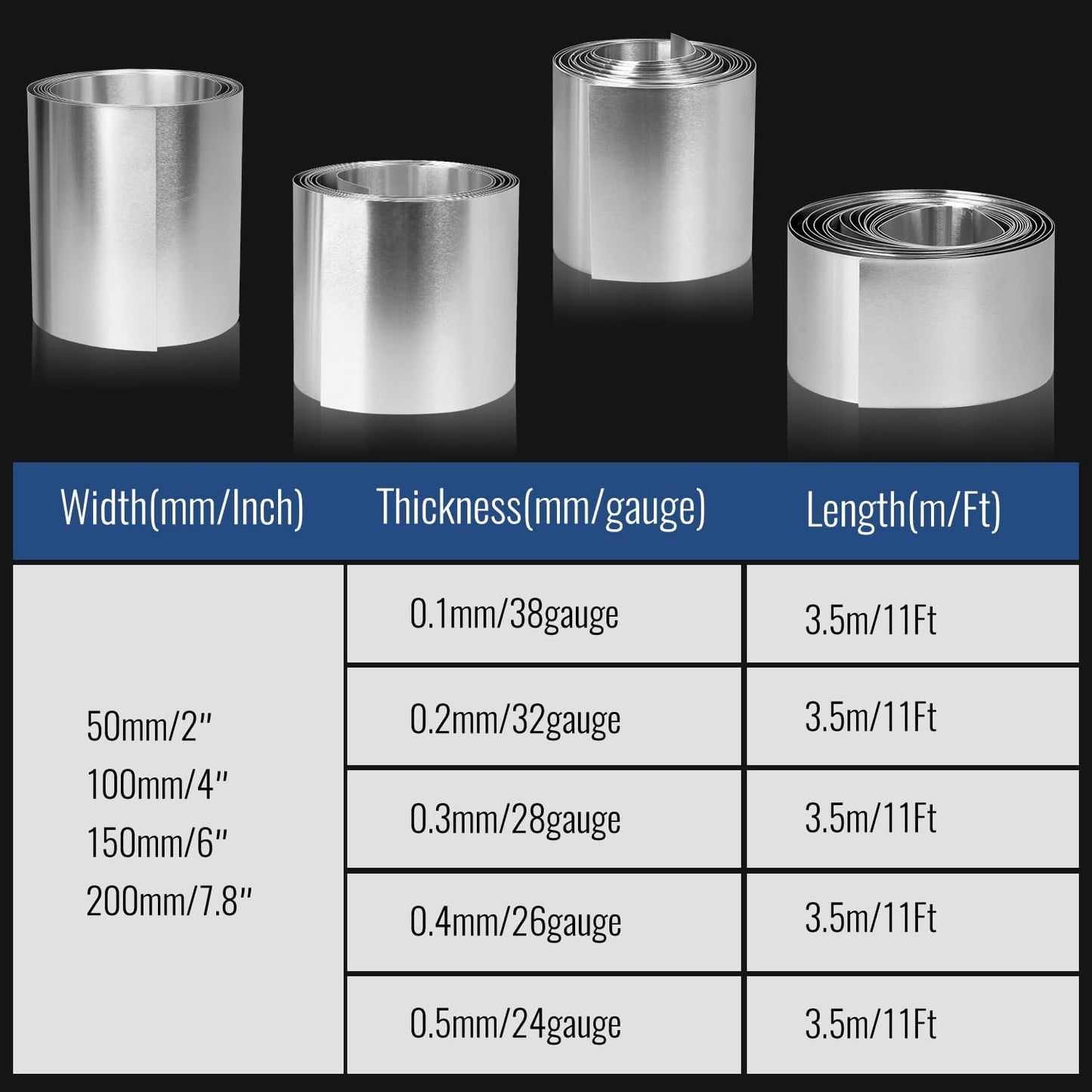 Aluminum Flashing Roll，Aluminum Sheet Roll 3500x150x0.5mm(LxWxT) Applicable to Various House Repair and DIY Projects