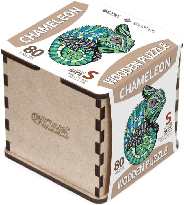 Chameleon S Wooden Puzzle - 100-piece Home decore Masterpiece
