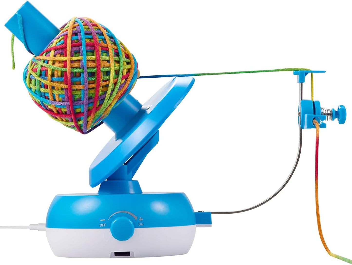 Electric Yarn Ball Winder for Crocheting| 10oz Large Capacity Automatic Yarn Cake Winder Stepless Speed, Adjustable Weaving Ball Winders, Helper for Yarn Collection Lovers, Navy Blue