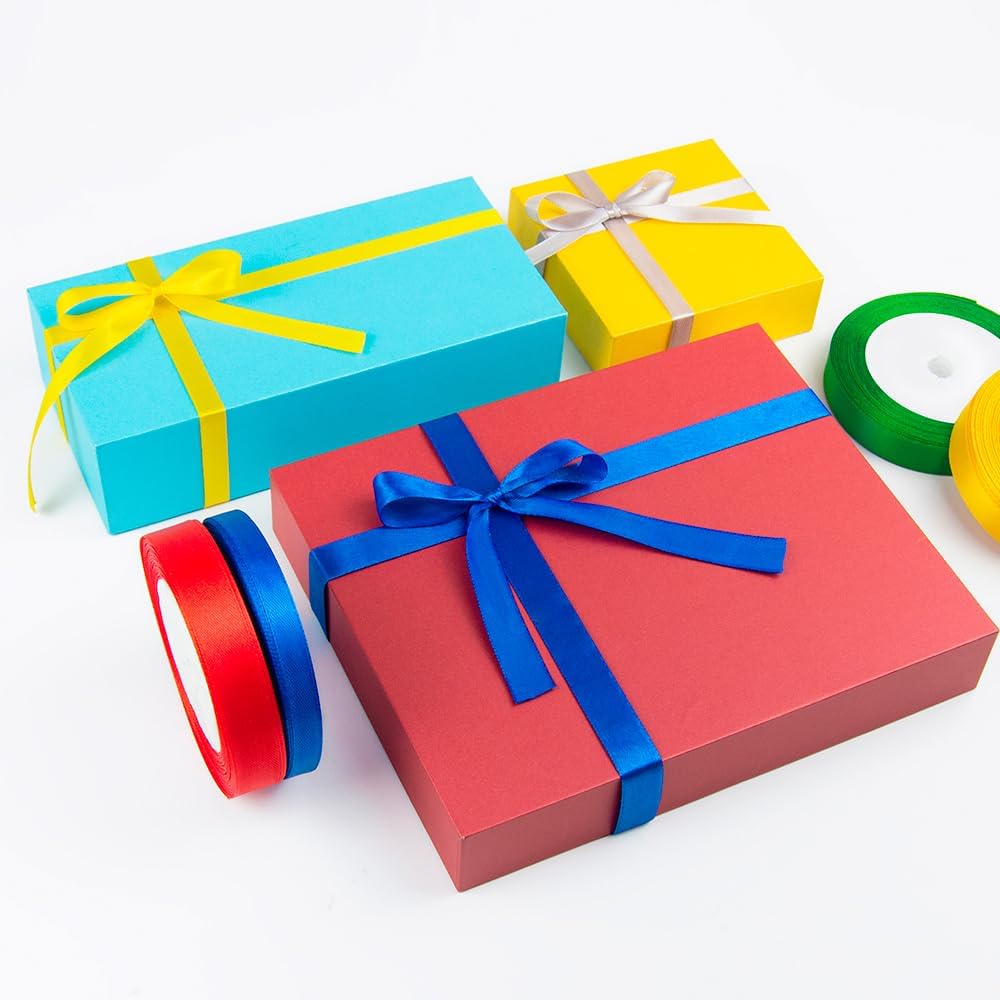 KMER LIFE 3/8 Inches x 25 Yards Solid Lavender Satin Ribbon, Perfect for Crafts, Wedding Decor, DIY Hair Accessories, Sewing, Gift Package Wrapping and More