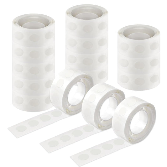 UPINS Glue Points Dots, 1500Pcs Balloon Glue Adhesive Dots, Double Sided Removable, 10mm