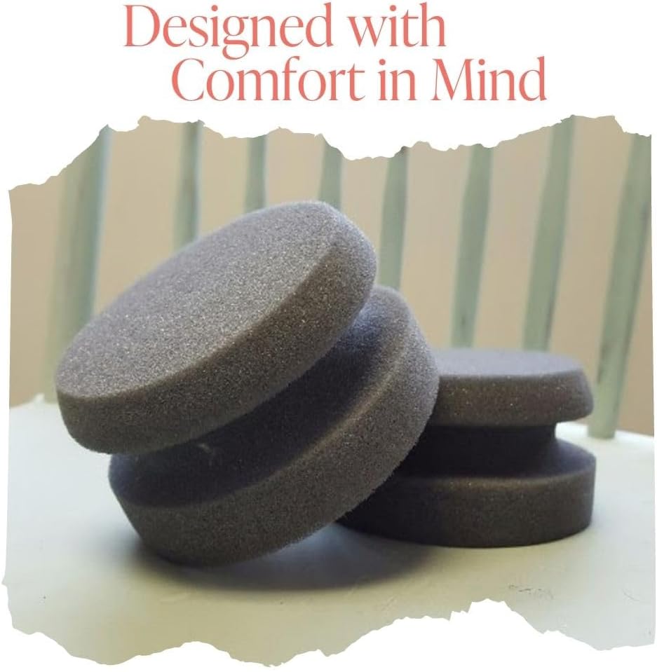 Chalk Style Painting Sponges - Set of 3-4” Round Reusable Handheld Sponge for Smooth Furniture Paint & Top Coat Application with No Brush Strokes - Washable Multi-Use Paint Applicator