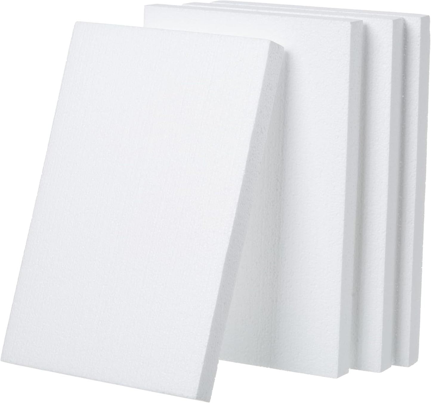 Crafare 12X8X1 Inch Craft Foam Blocks 4 Pack Polystyrene Foam Sheet Rectangle Foam Blocks for Arts School Projects Sculptures Floral Arrangements Modeling and Centerpieces