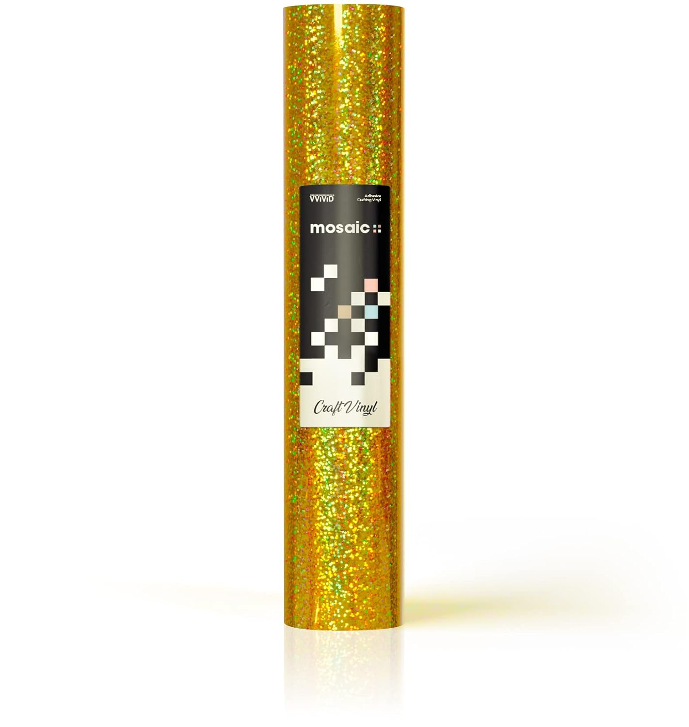VViViD Mosaic+ Crafting Vinyl (Gold Holographic Glitter, 1ft x 5ft)
