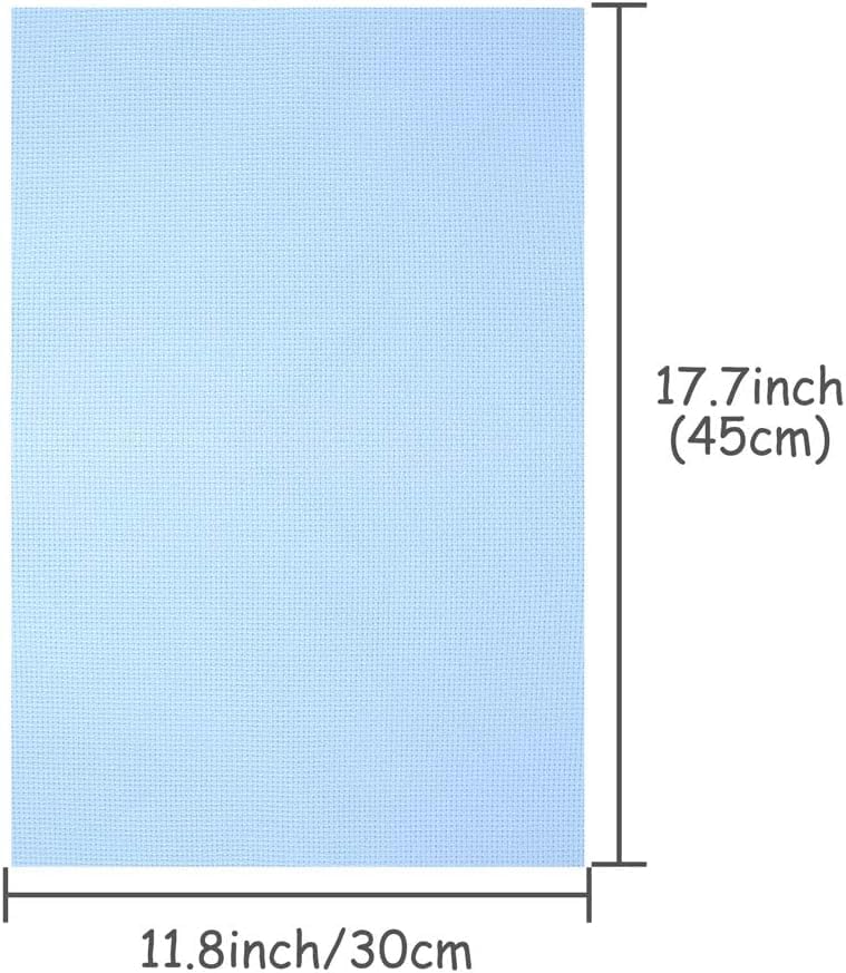 Caydo 8 Pieces Aida Cloth 8 Color 14 Count Classic Reserve Cross Stitch Fabric, 12 by 18-Inch