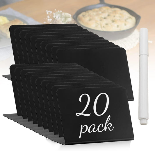 20Pcs Mini Chalkboard Signs for Food,Small L-Shaped Food Labels for Party Buffet,Table Chalkboard Signs for Weddings,Birthday,Parties,Carnival Prom Activities