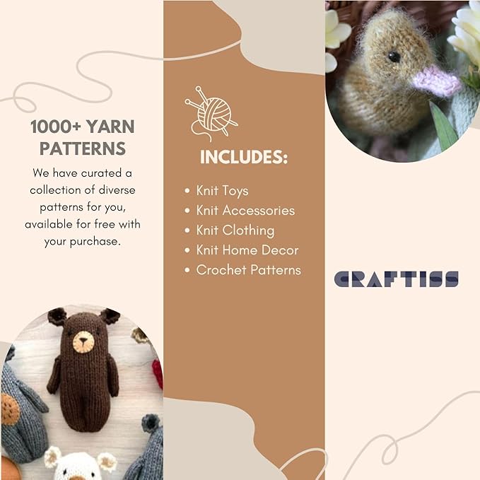 CRAFTISS Crochet Storage Bag - Christmas Gift - Best Durable Canvas Yarn Storage for Crochet Accessories - Yarn Organizer Knitting Bag with Knitting Accessories Case (Black)