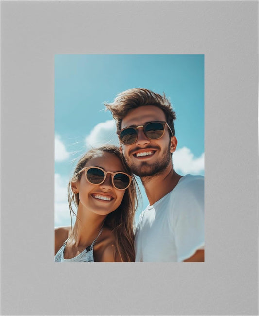 Picture Mats, 8 x 10 for 5 x 7 Pictures Acid Free White Core Bevel Cut Frame Mattes for Display Art Measuring, Gray