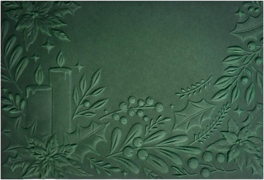 BAOFALI 3D Embossing Folder for Card Making, Flowers Lit Candles Clear Plastic Texture Fades Embossing Folder Template for Scrapbooking and Other Paper Craft Album Stamps DIY Decoration