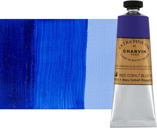 Charvin Extra Fine Oil Paint, Cobalt Blue Reddish Hue 60 mL - Triple-Milled, Rich Texture, Poppy Oil-Based, Light-Fast, Handmade, Archival Quality