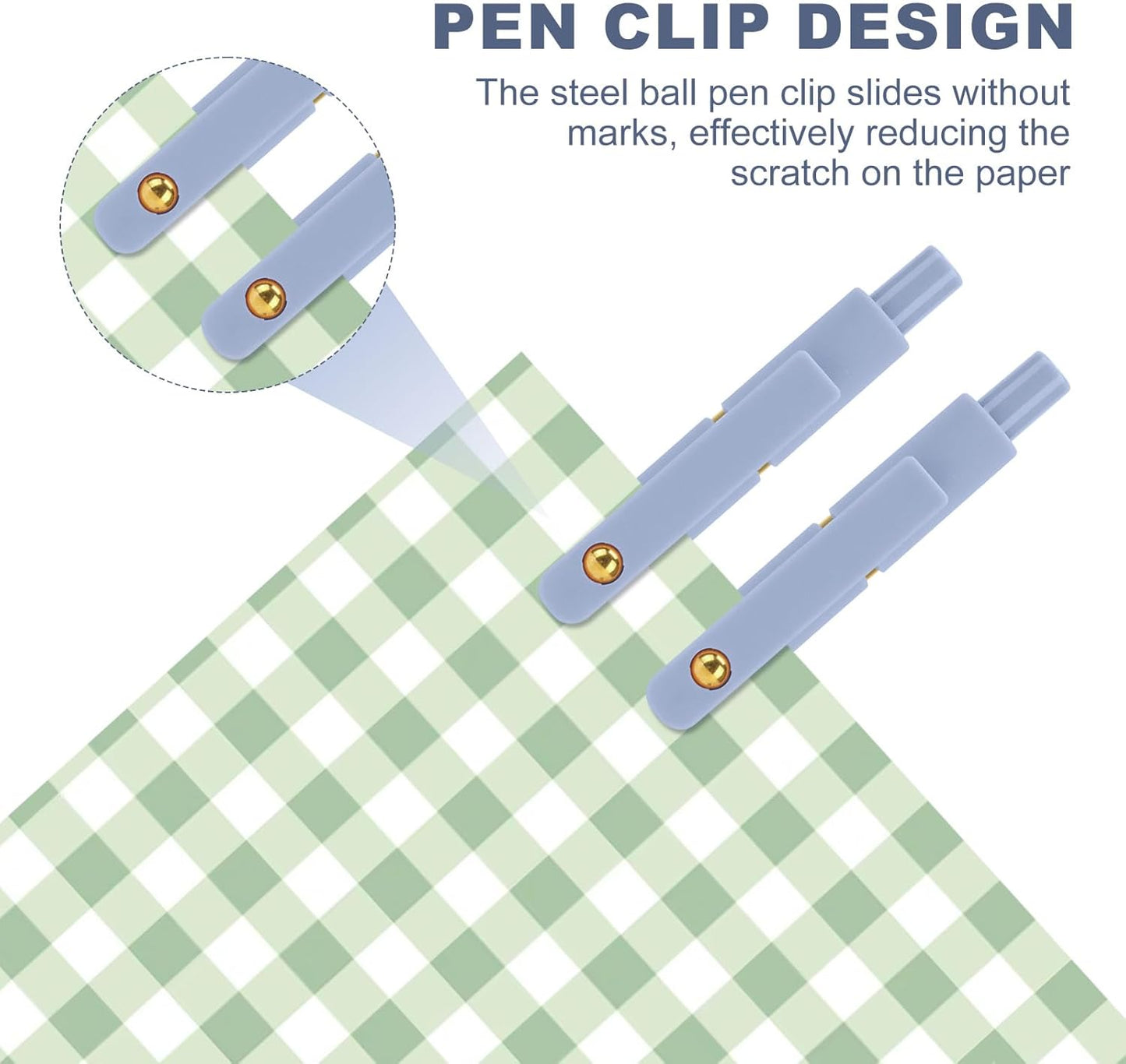 Ddaowanx Colorful Gel Pens, 0.5mm Fine Point Retractable, Cute Pens with Colored Writing and Sketching, Nursing School Essentials,School Supplies, Gifts for Nurse (12 Pcs-Blue Ink)