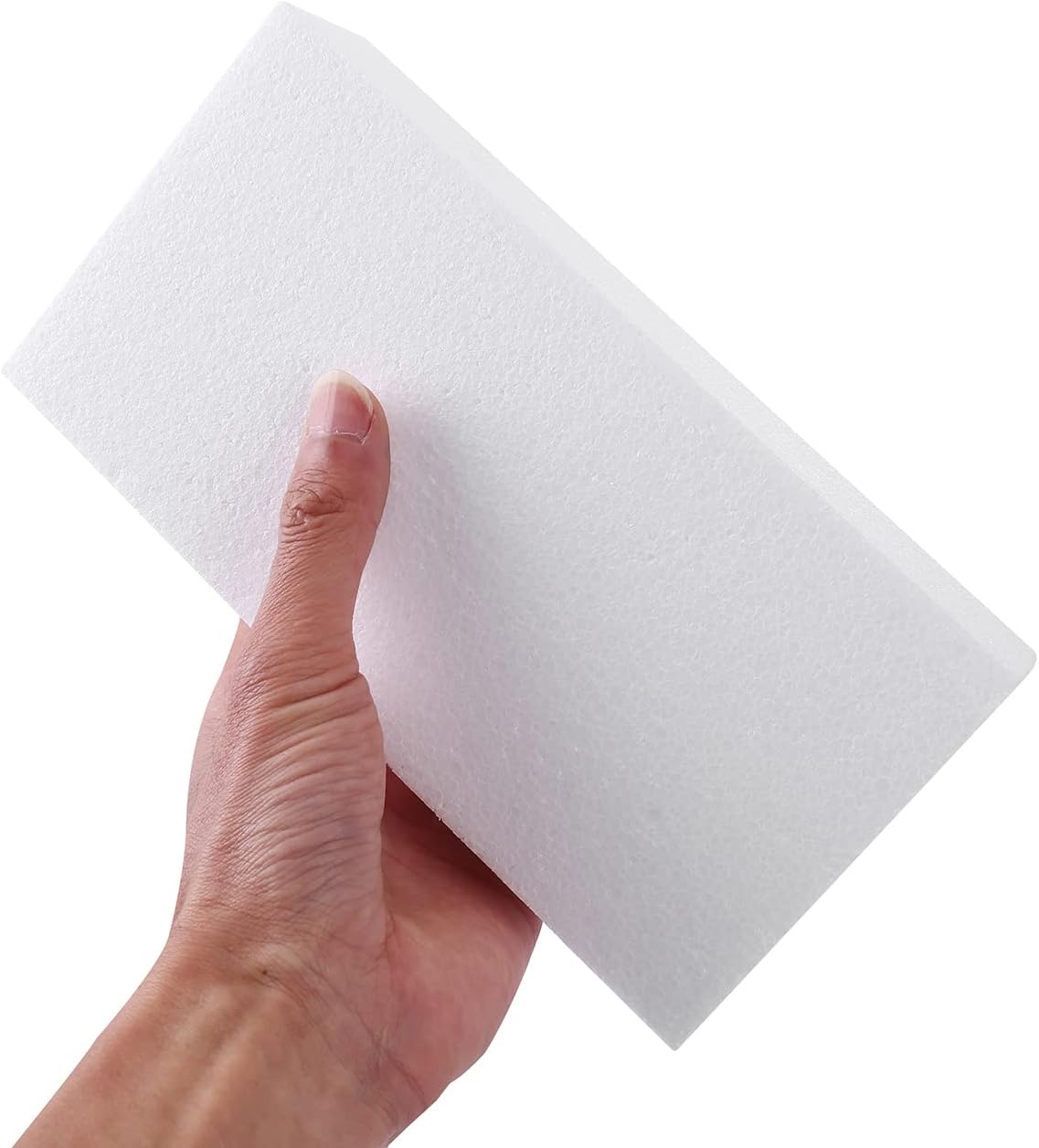 AMZQNART 4 Pack Craft Foam Blocks, 8x4x2 Square Polystyrene Foam Bricks for Art Sculpting, Flower Arrangements, Sculpture, Modeling, School and Home DIY.