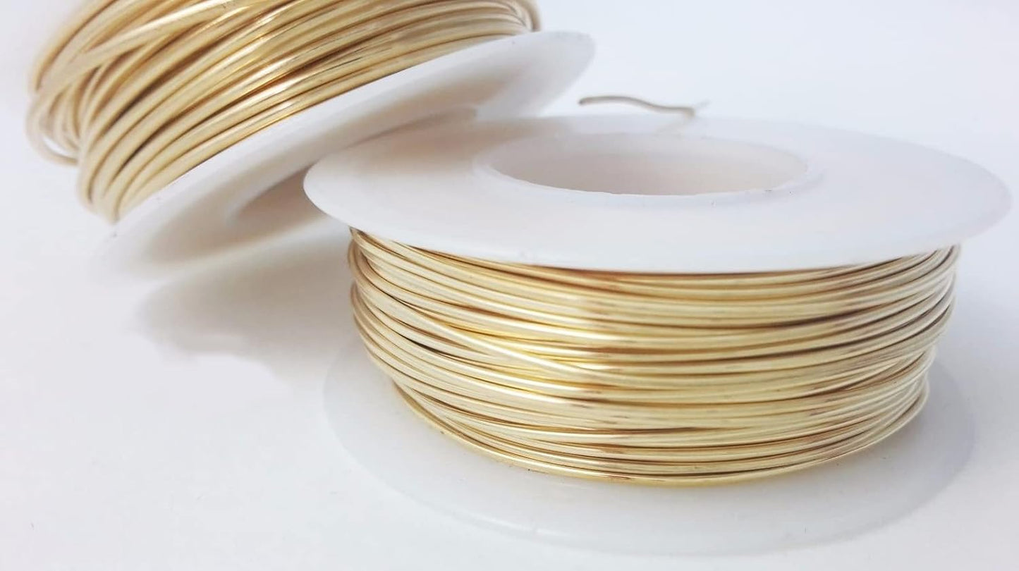 14 Gauge, Jeweler's Brass Wire, Red Brass, Round Dead Soft CDA #230 Alloy Jewelry Grade - 4oz (21FT) by CRAFT WIRE