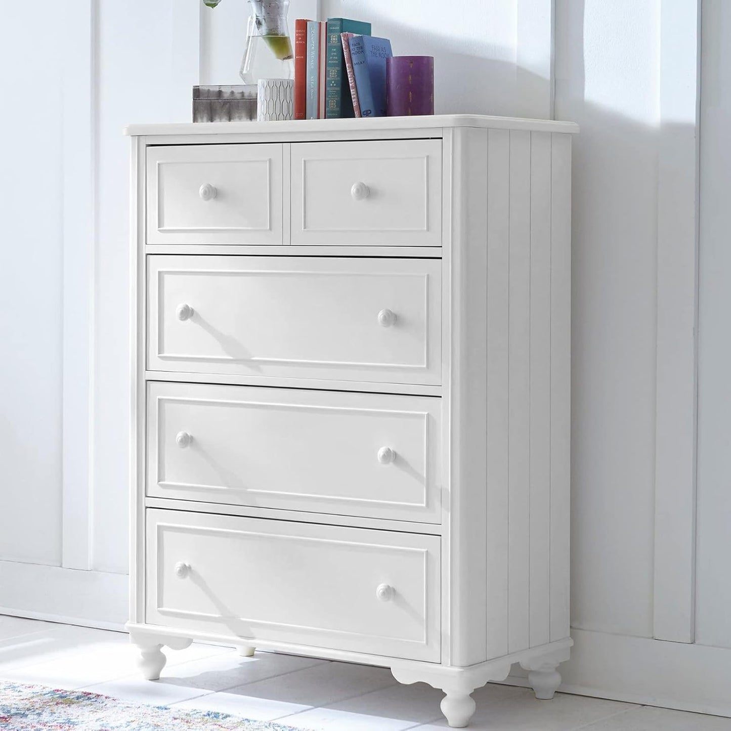 DWIL Matte Finish Furniture Paint - 5 Oz Wood Paint for Cabinets, Doors, Tables, and Dressers Refinishing - Water-Based, Non-Toxic & Odorless, Easy to Apply(White)-Trial Pack