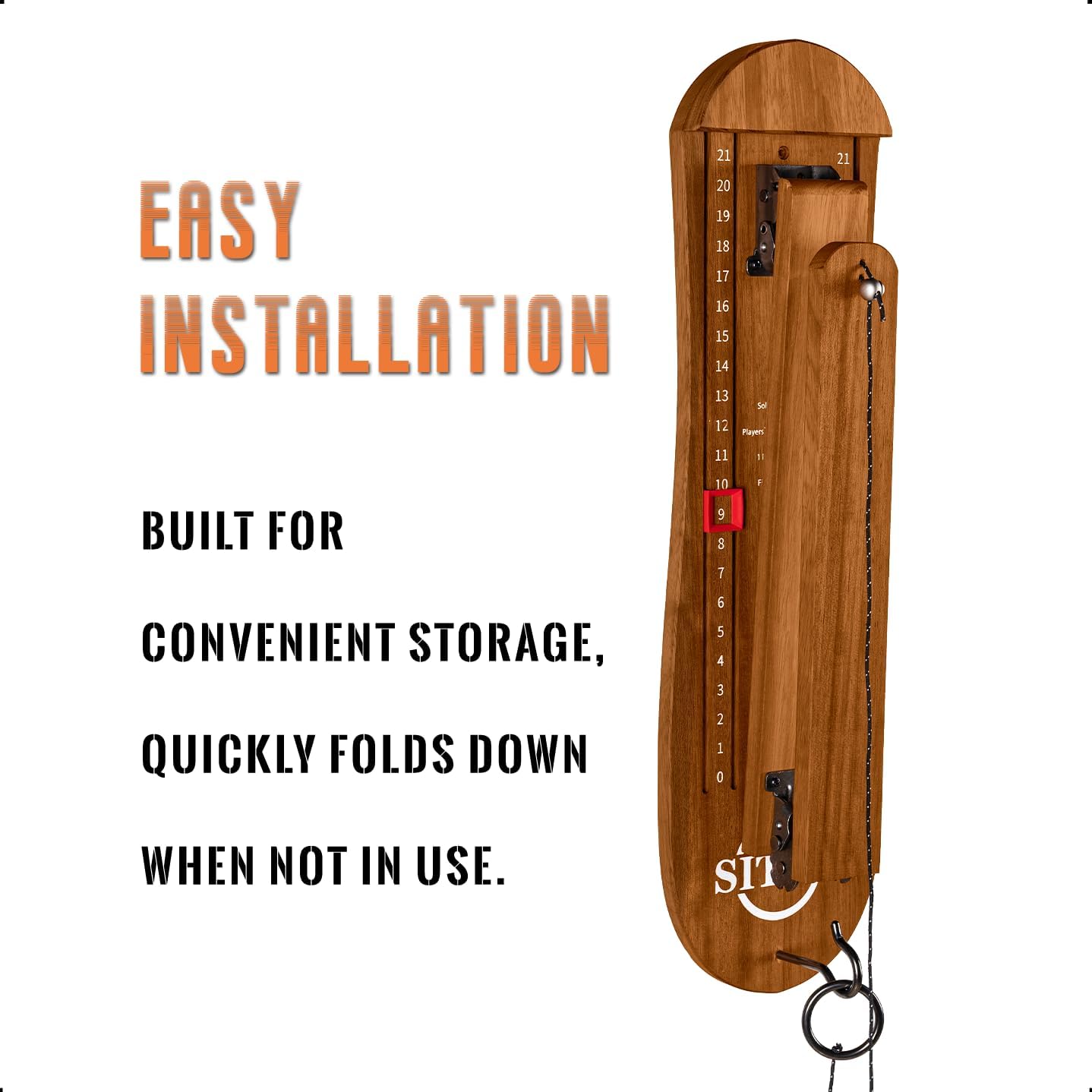 Ring Toss Game for Adults, Outdoors Games, Hook and Ring Game with Foldable Arm