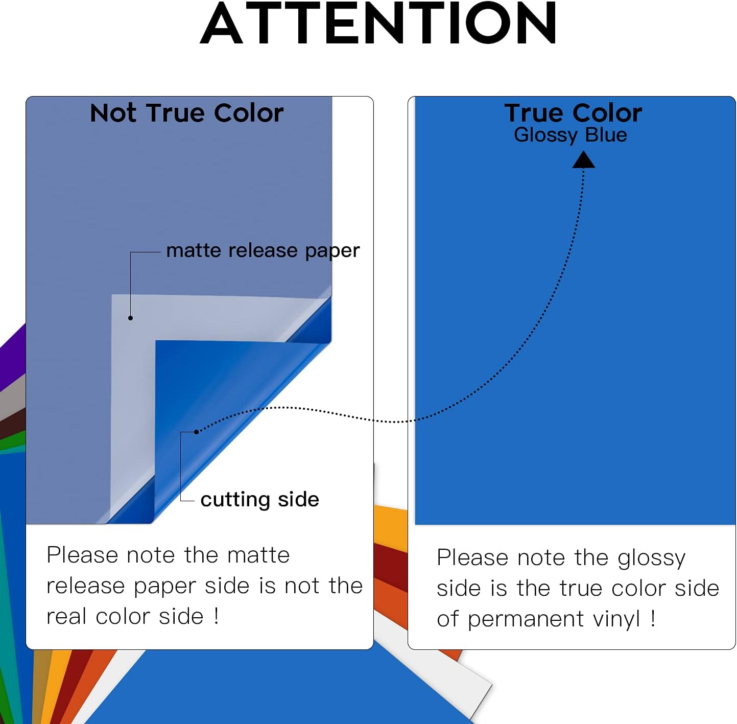 HTVRONT Blue Permanent Vinyl - 12 Pack for Cutting Machine - 10 Sheets 12" x 12"& 2 Transfer Tape Sheets for Party Decoration, Sticker, Craft Cutter, Car Decal (Glossy)