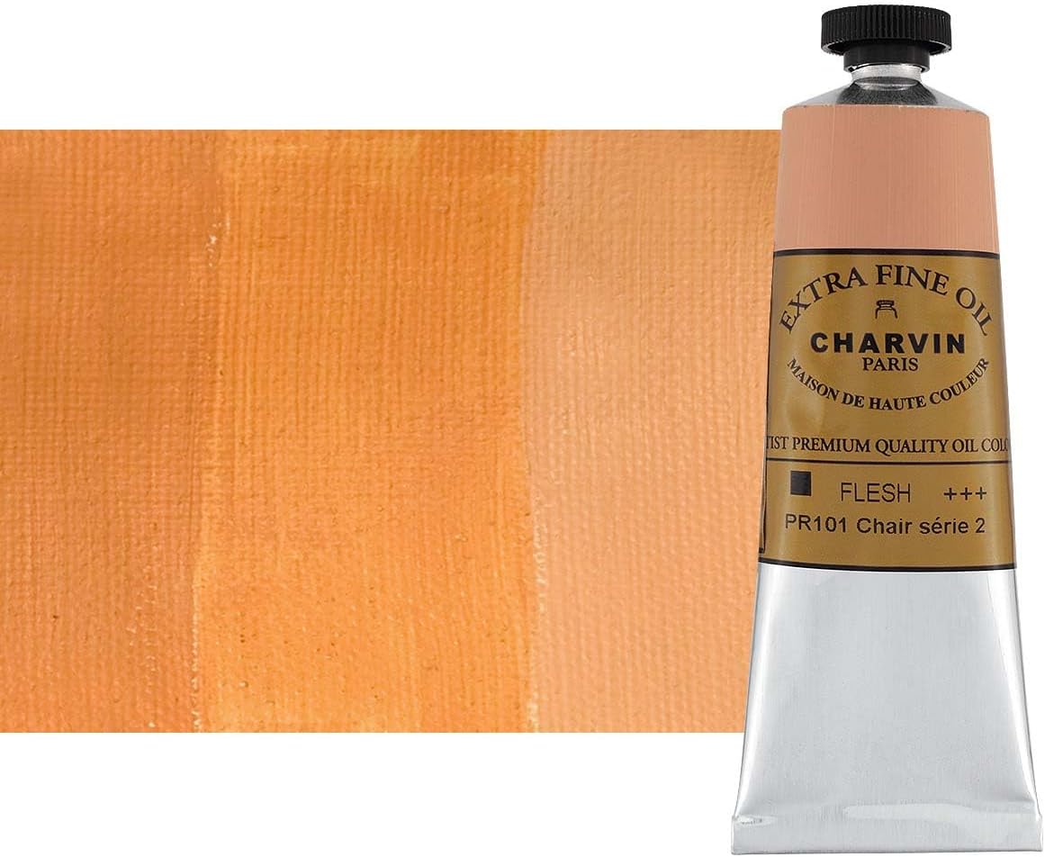 Charvin Extra Fine Oil Paint, Flesh 60 mL - Triple-Milled, Rich Texture, Poppy Oil-Based, Light-Fast, Handmade, Archival Quality