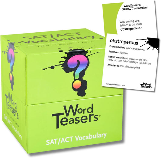 ? WORD TEASERS SAT Vocabulary - Vocabulary Builder for Kids, Teens & Adults - Fun Family Conversation Starter & Vocabulary Game - SAT Word Game - 150 SAT Vocabulary Flash Cards