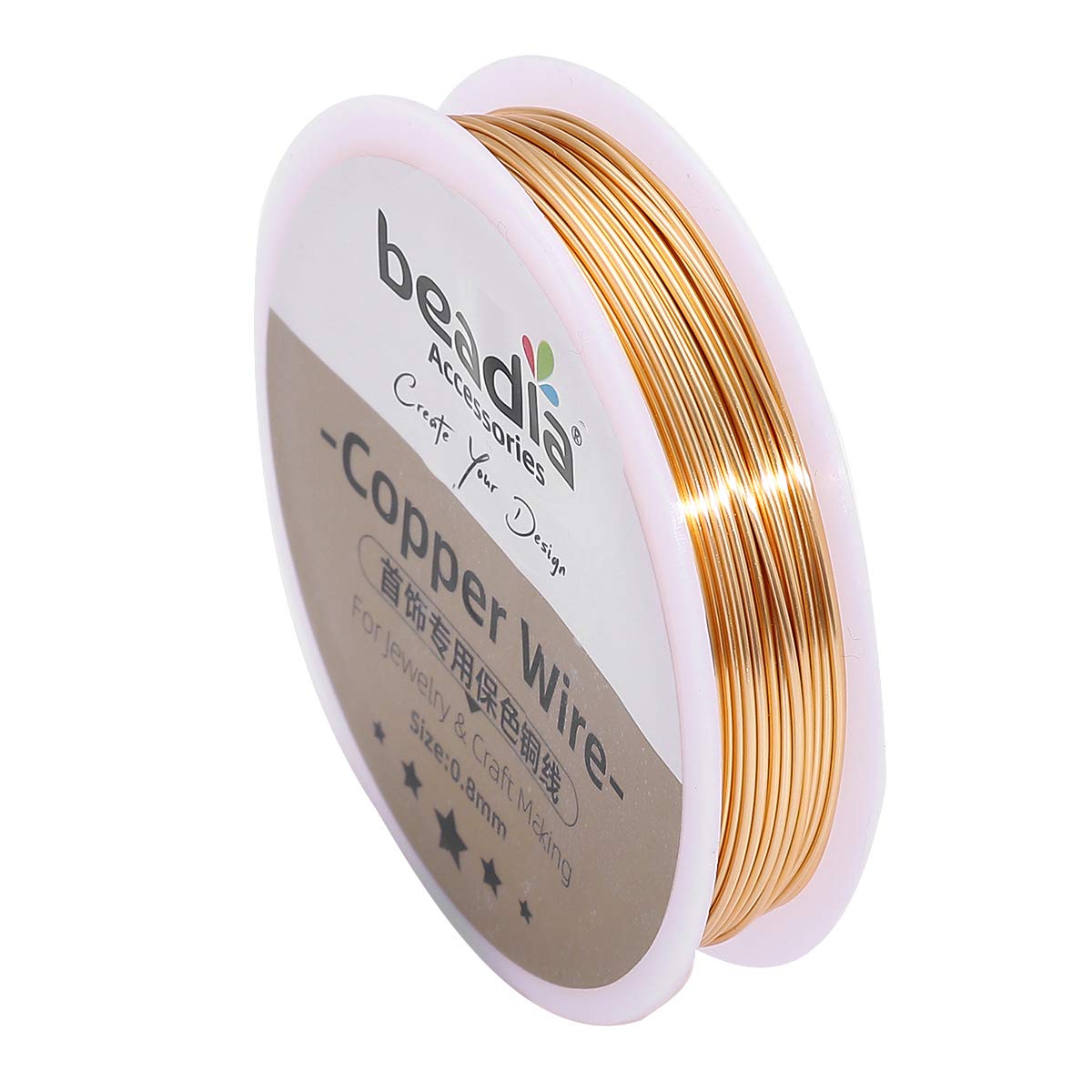 KC Gold Copper Wire 0.8mm Bead Cord for Bracelet Necklace Charm Beading Jewelry Making 9yard