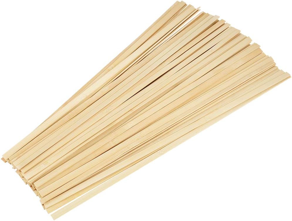 Pllieay 400 Pieces Bamboo Sticks Wood Extra Long Sticks for Crafting (15.7 Inches Length × 3/8 Inches Width)