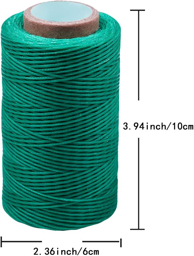 284 Yards Waxed Thread, 210D Heavy Duty Wax Thread for Leather Sewing, Upholstery Thread, 0.8mm Flat Waxed Thread for Bookbinding/Shoe Repairing/Leather Projects