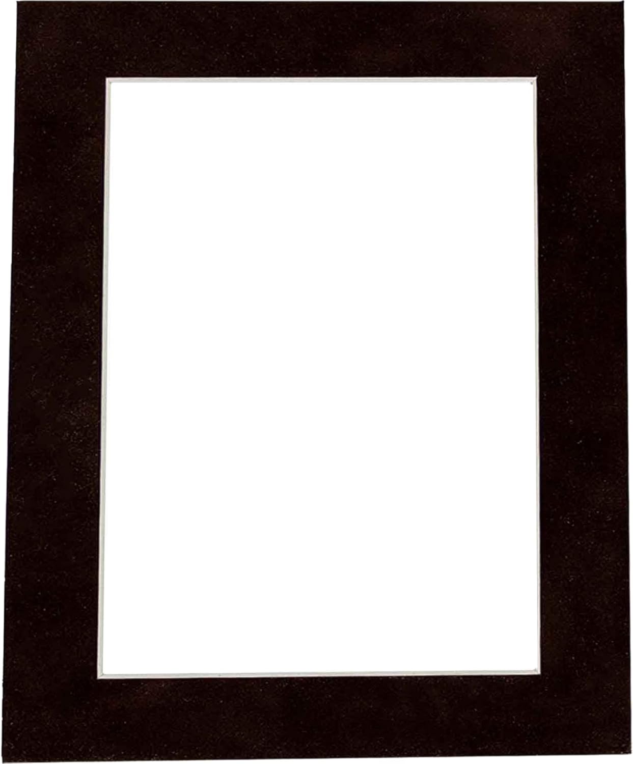 Pack of Ten Acid Free 11x14 Mats Bevel Cut for 8.5x11 Photos - Black Suede Precut Matboards With Backing Boards and Self Seal Photo Mat Bags For Pictures, Photos, Framing - 4-ply Thickness
