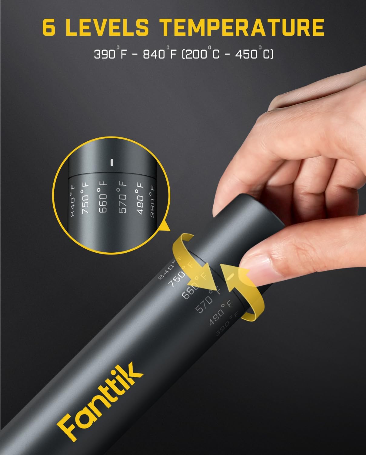 Fanttik T1 Max Soldering Iron Kit, Cordless Soldering Iron, 7 Seconds Fast Heating(390°F-840℉), Auto Sleep, 4 Precision Soldering Tips(C210), 360° Swivel Stand, Soldering Iron for Precision Repair