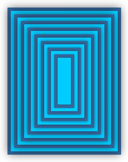 Cutting Dies Metal Stencils Scrapbooking Tools Flowers Lace Frame DIY Embossing Template for Paper Card Making Album Arts Crafts Supplies (Rectangular Set-11.1x14.3cm)