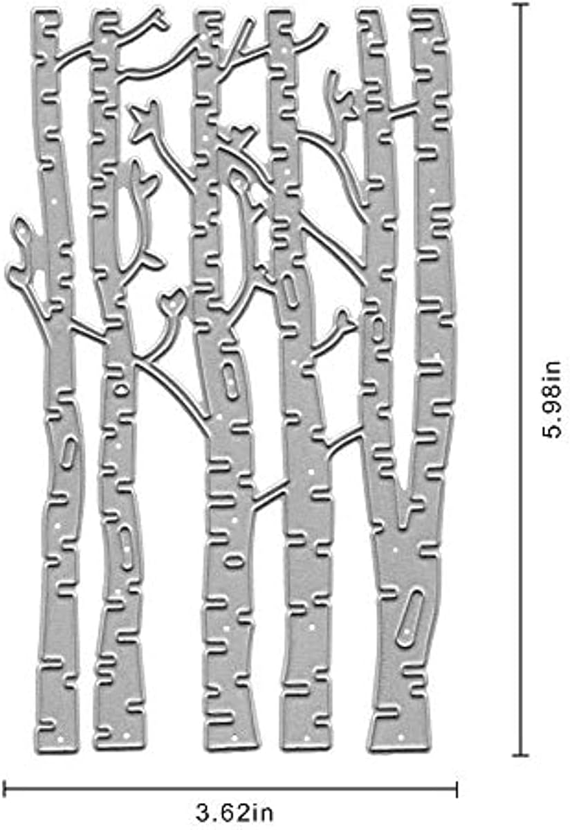 Lapoo Metal Cutting Die for Scrapbooking, 3D Backgrounds Frame New Cutting Dies DIY Album Card Making Decor Paper Craft Metal Die Cuts Party Wedding Decorations (Forest 3.6 x 6 in)