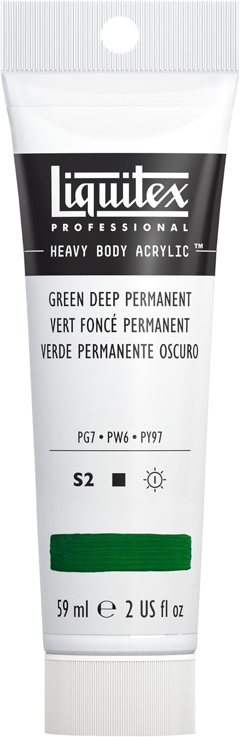 Liquitex Professional Heavy Body Acrylic Paint, 2-oz (59ml) Tube, Green Deep Permanent