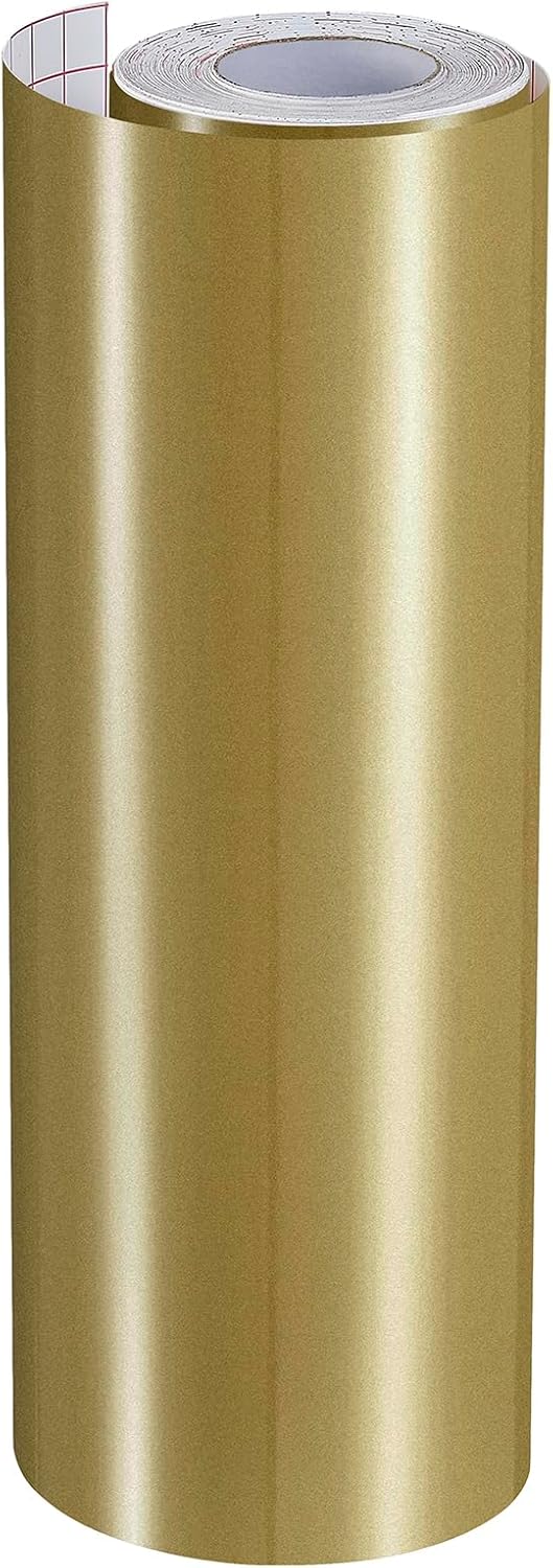 Ant Smart Adhesive Permanent Vinyl Compatible with Cricut Explore and Maker Series Without Cutting Mats, Create DIY Projects, Decals, Stickers & More (Gold, 13inch x 50ft)