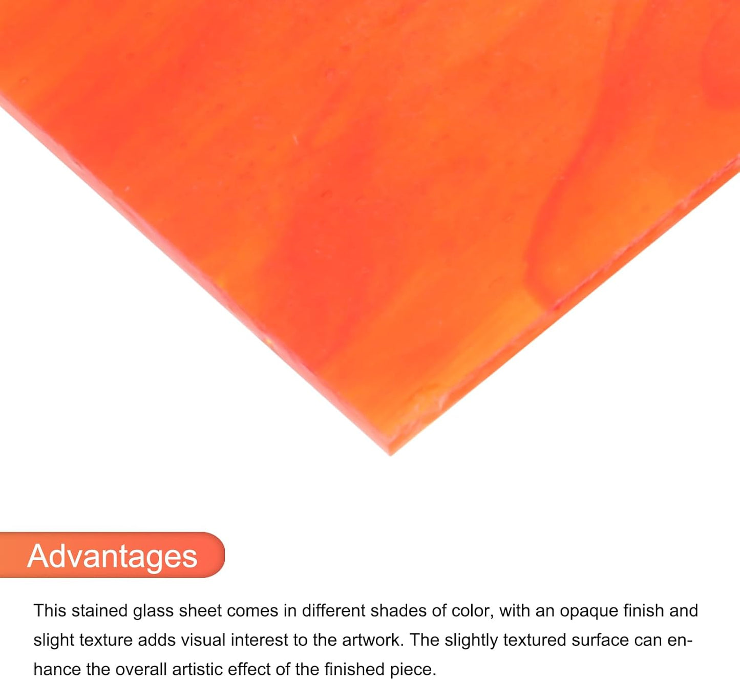 MECCANIXITY 2 Pcs Stained Glass Sheet Mosaic Tile 7.9 Inch x 5.9 Inch Watermelon Red Stained Glass Sheets for Crafts DIY Art Project