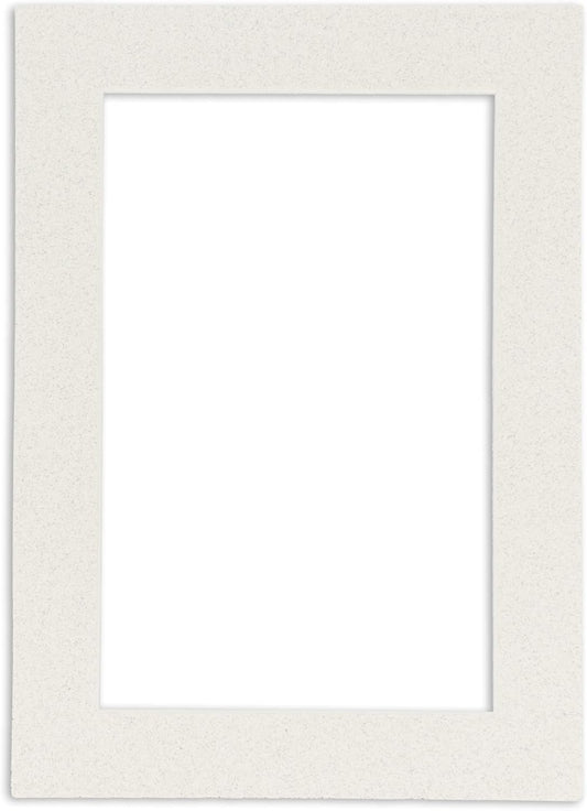 8x10 Mat Bevel Cut for 5.5x8.5 Photos - Acid Free Oyster Shell White Precut Matboard With Backing Board and Crystal Clear, Self Seal Photo Mat Bag - For Pictures, Photos, Framing - 4-ply Thickness